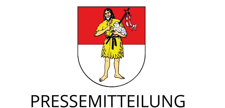 Wappen der Stadt Staßfurt mit dem Subtitel "Pressemitteilung"